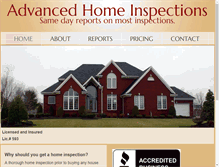 Tablet Screenshot of advancedhomeinspections.net